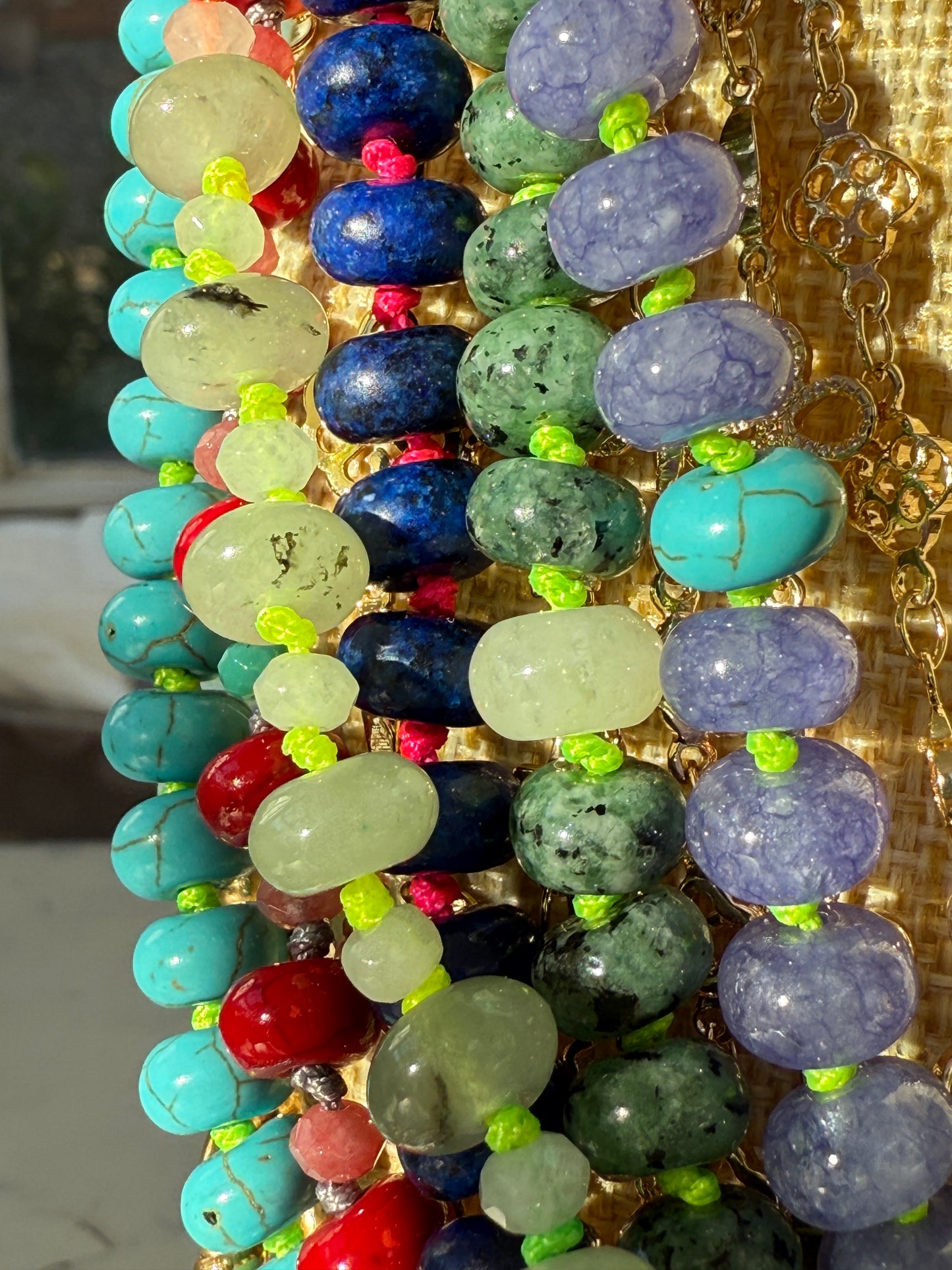 The Soraya strand with gold accents