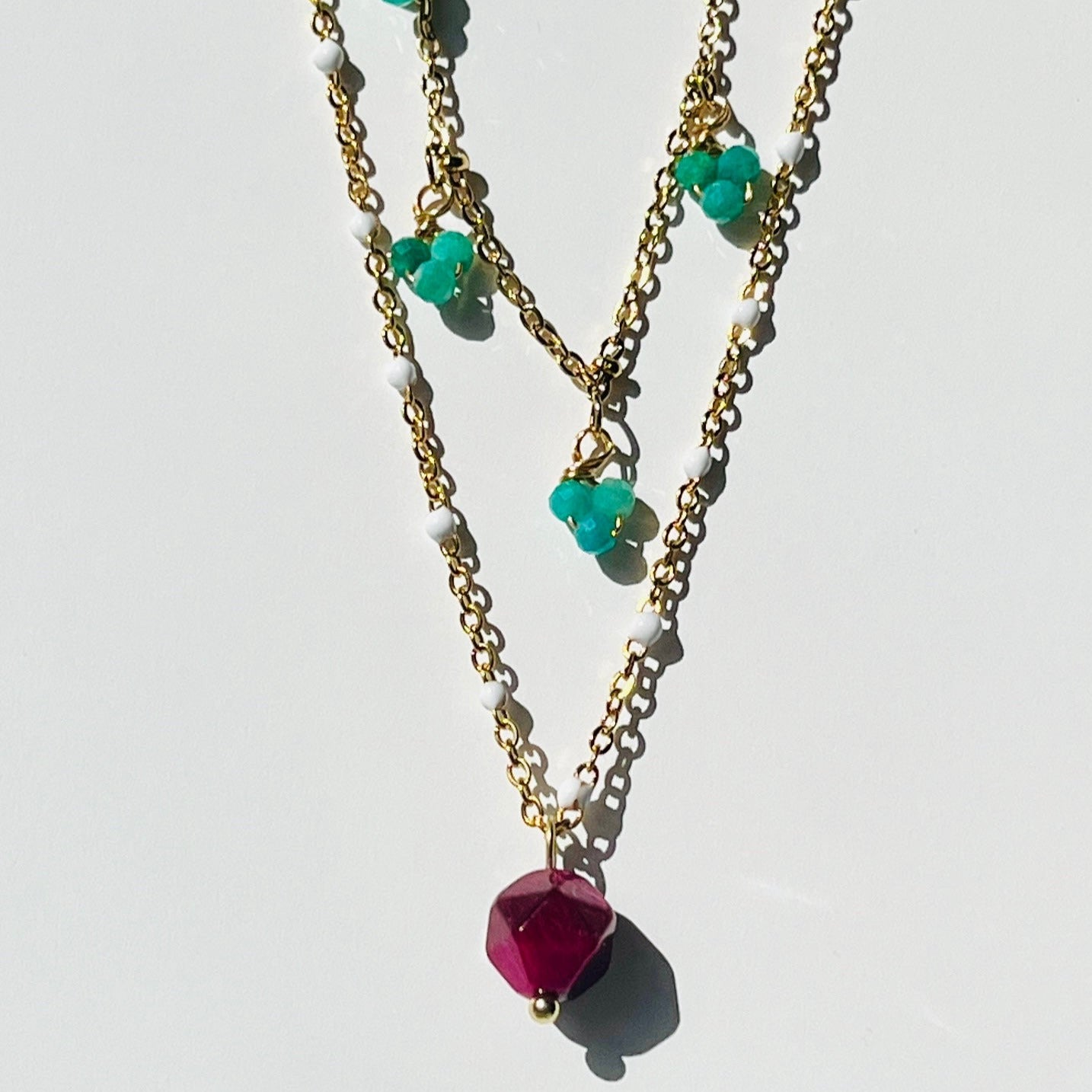 Enamel Drop Necklace