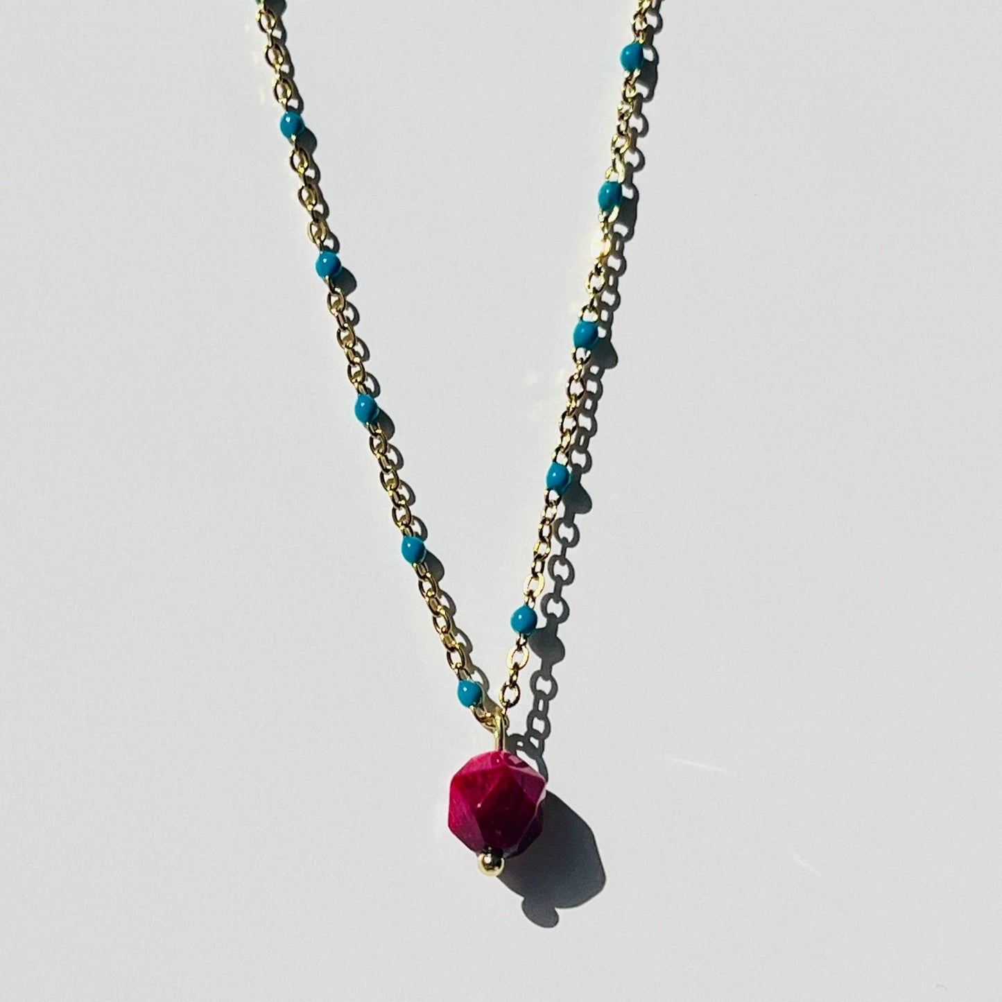 Enamel Drop Necklace